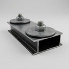 Square Steel Reinforcement Plate for Ground Mat Connections (view 2)