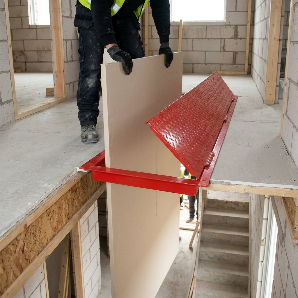 Steel Plasterboard Letterbox Access Gate for Sheet Materials
