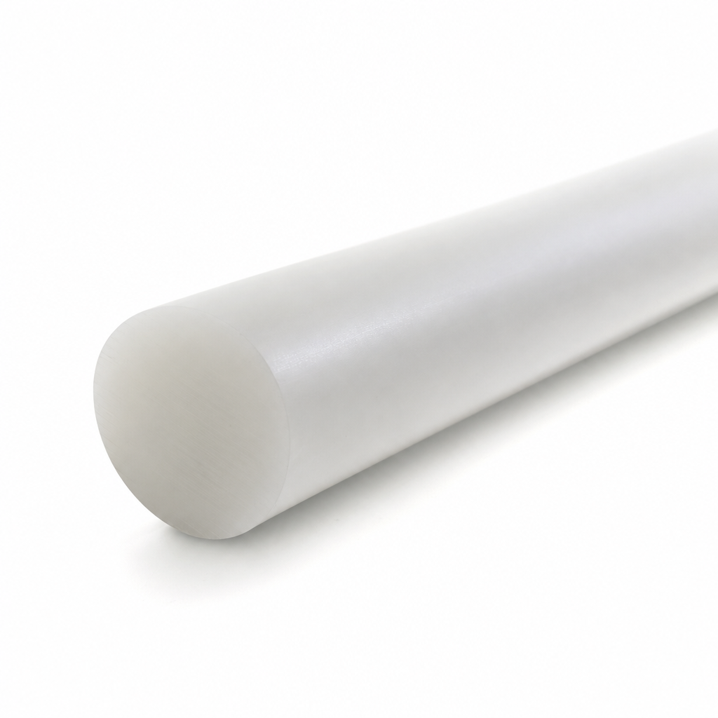High Density Polyethylene Natural Rod for Food Industry Applications 10mm to 225mm diameter - Rod in use