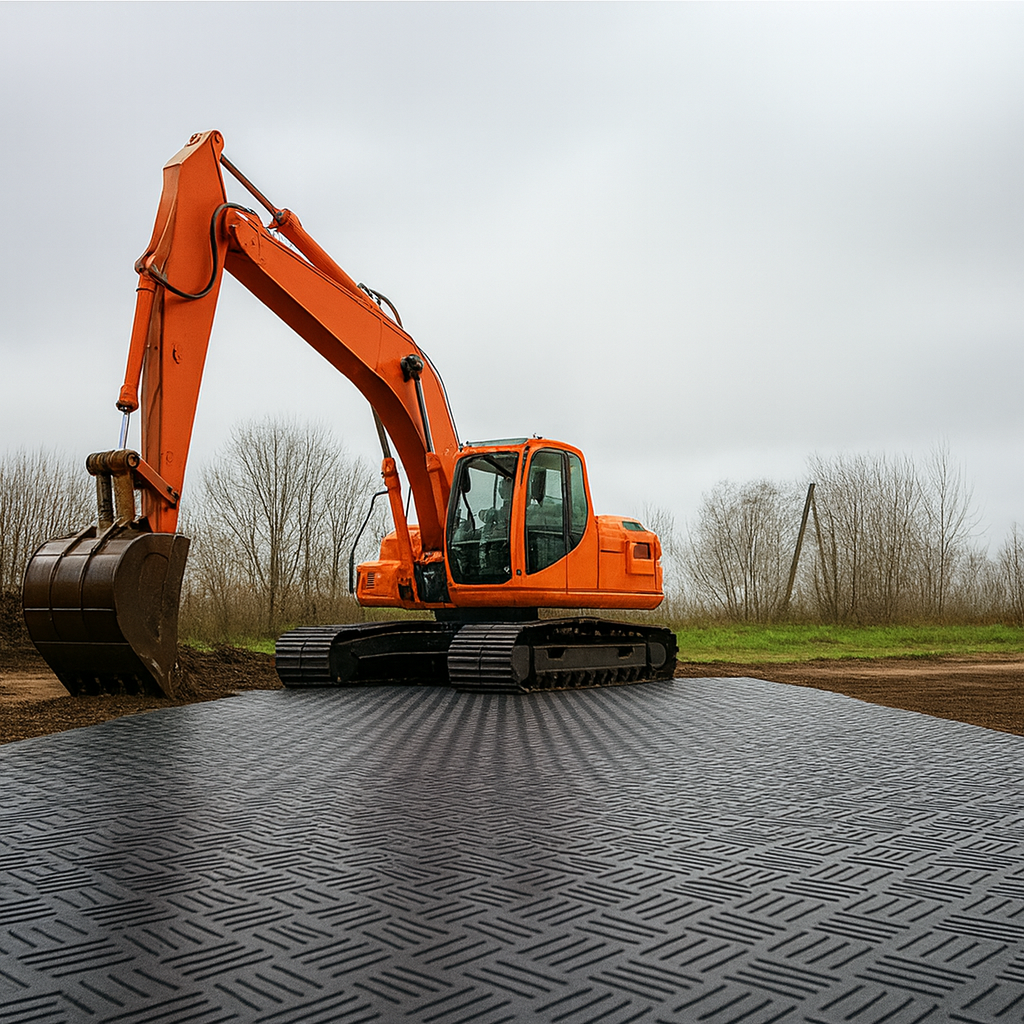 Single Sided Access Mat – Recycled HDPE, Non-Slip, Black