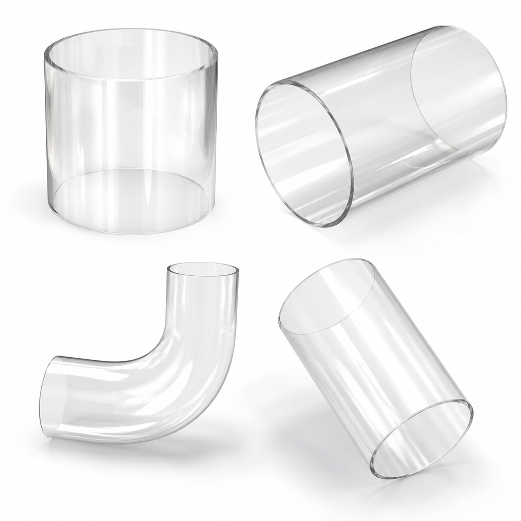 Cast Acrylic Clear Tube 139mm to 185mm dia for Point of purchase & furniture - Acrylic Tube in use