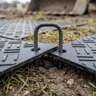 U-Pin Connector for Ground Protection Mats and Fencing