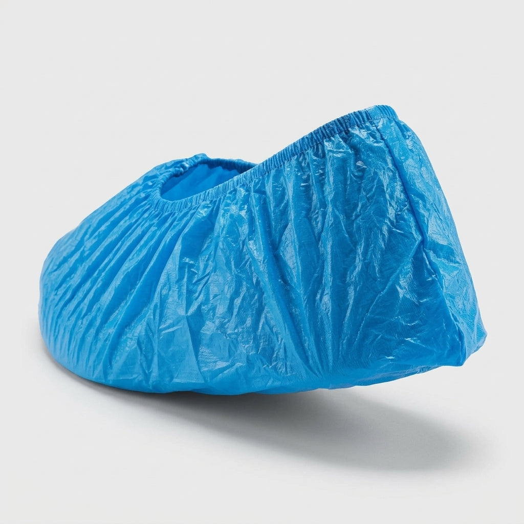 Disposable Plastic Overshoes with Elasticated Fit - Pack of 100 (view 2)