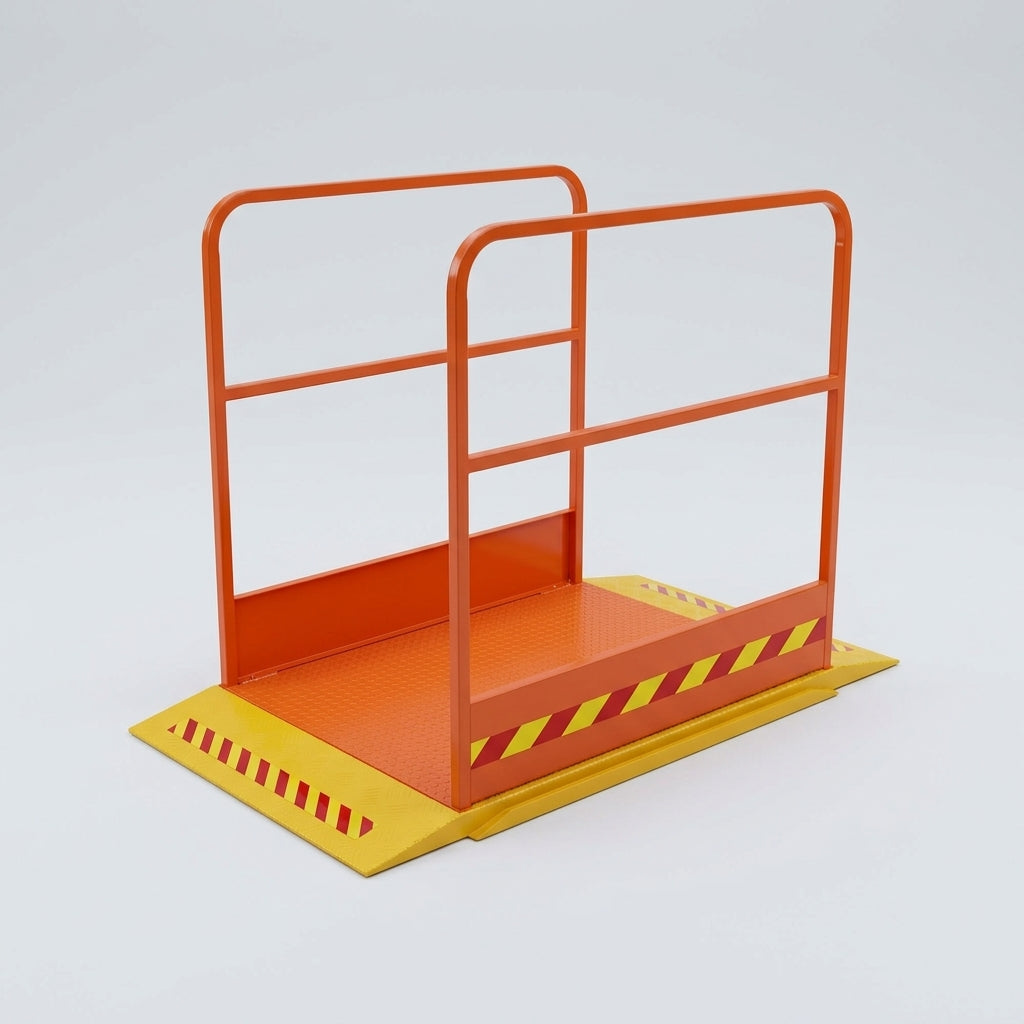 Pedestrian Trench Cover with Non-Slip Surface and Safety Railings (view 2)
