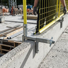 Edge Protection Barrier Clamp – Galvanised Steel with Swivel Socket