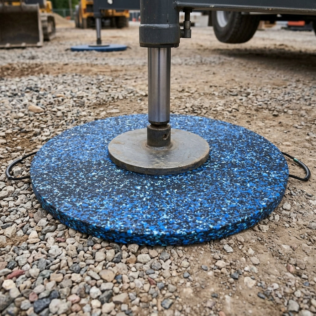 Heavy Duty Round Outrigger Pad with Handles