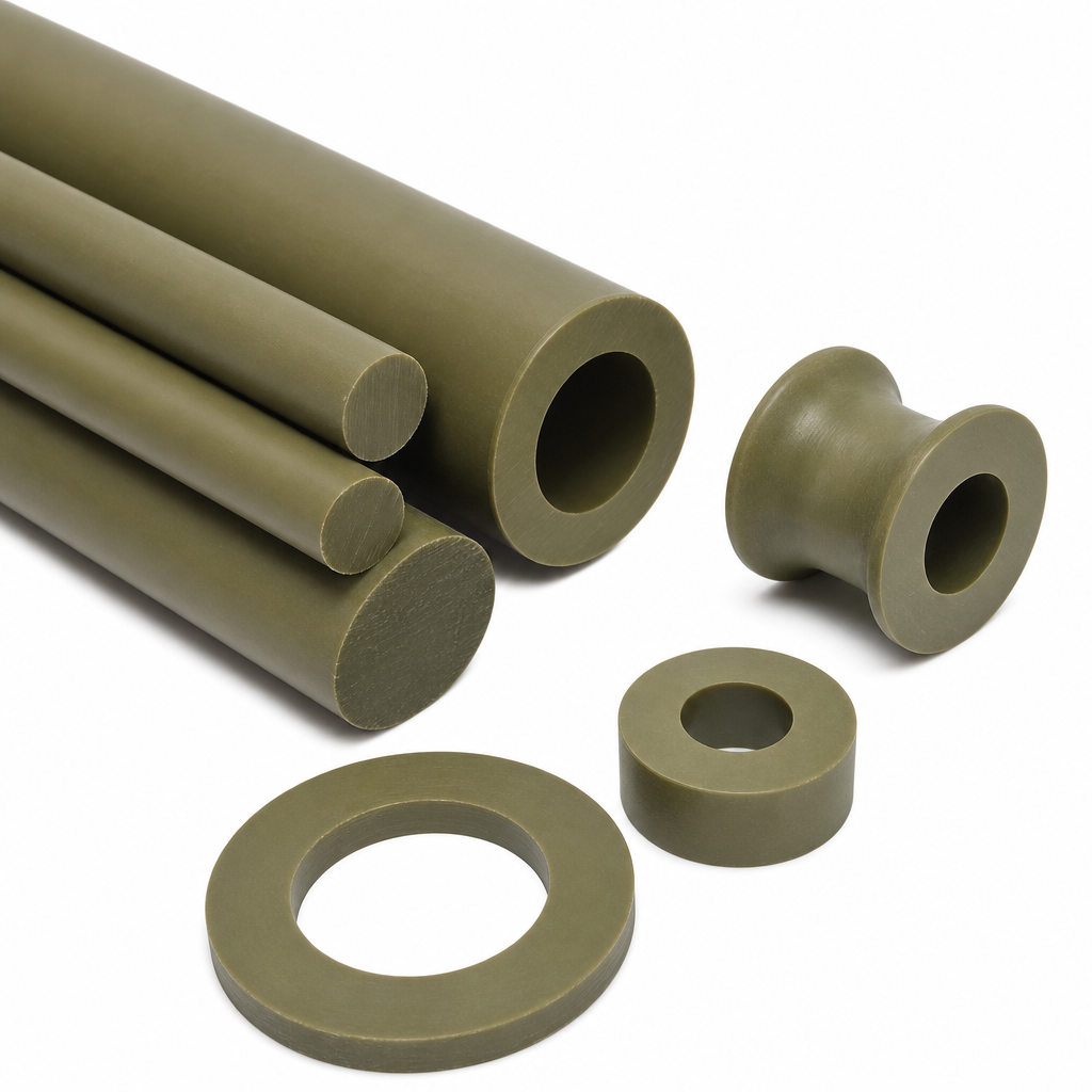 Nylon 6 Khaki-Green Rod 50mm to 150mm dia for Insulators & rollers - Nylon in use