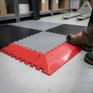 Corner Edge for Interlocking Flooring Tiles - Rounded Safety Finish