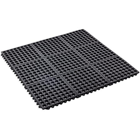 Rubber Link Mats with Drainage Holes for Pool And Wet Areas - Industrial-polymers