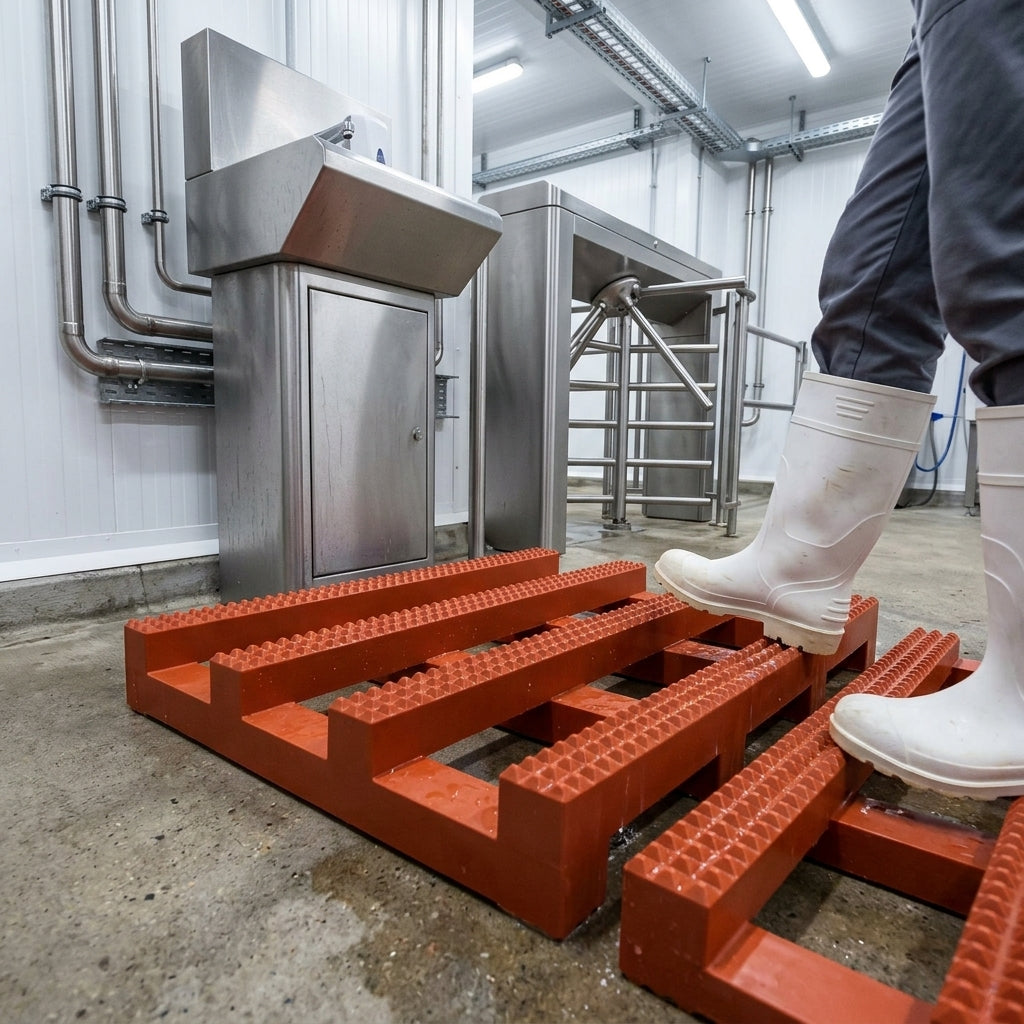 Non-Slip Drainage Mat for Food Processing – Animal Fat Resistant 15mm