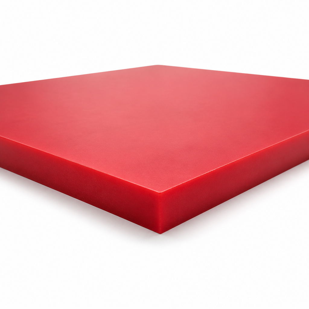 High Molecular Weight Polyethylene Red Sheet for Food Processing 10mm to 25mm thick - Sheet in use