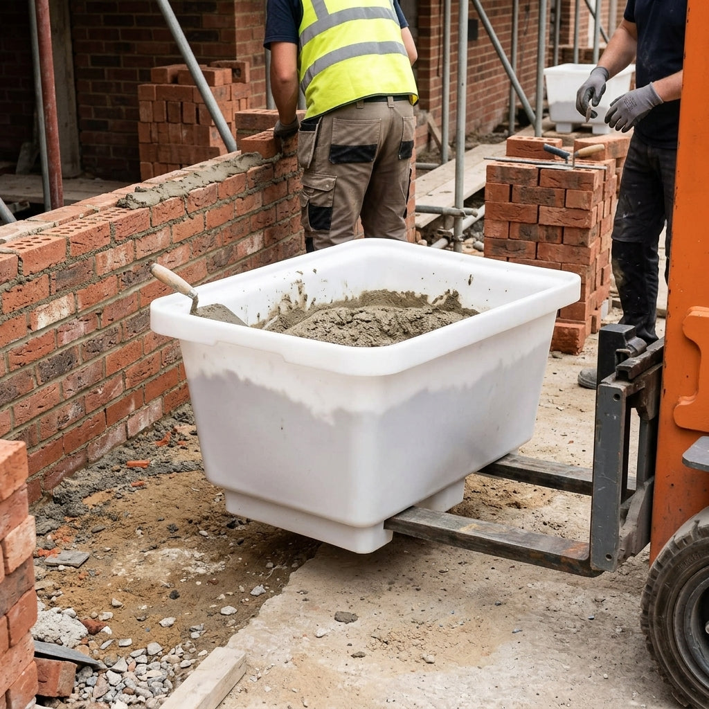 Heavy Duty Polyethylene Forklift Mortar Tub