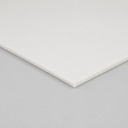 Corner of a white silicone sheet on a pale grey ground, thin square edge along the near side