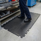 Interlocking Anti-Fatigue Mat with Diamond Pattern Surface 50cm