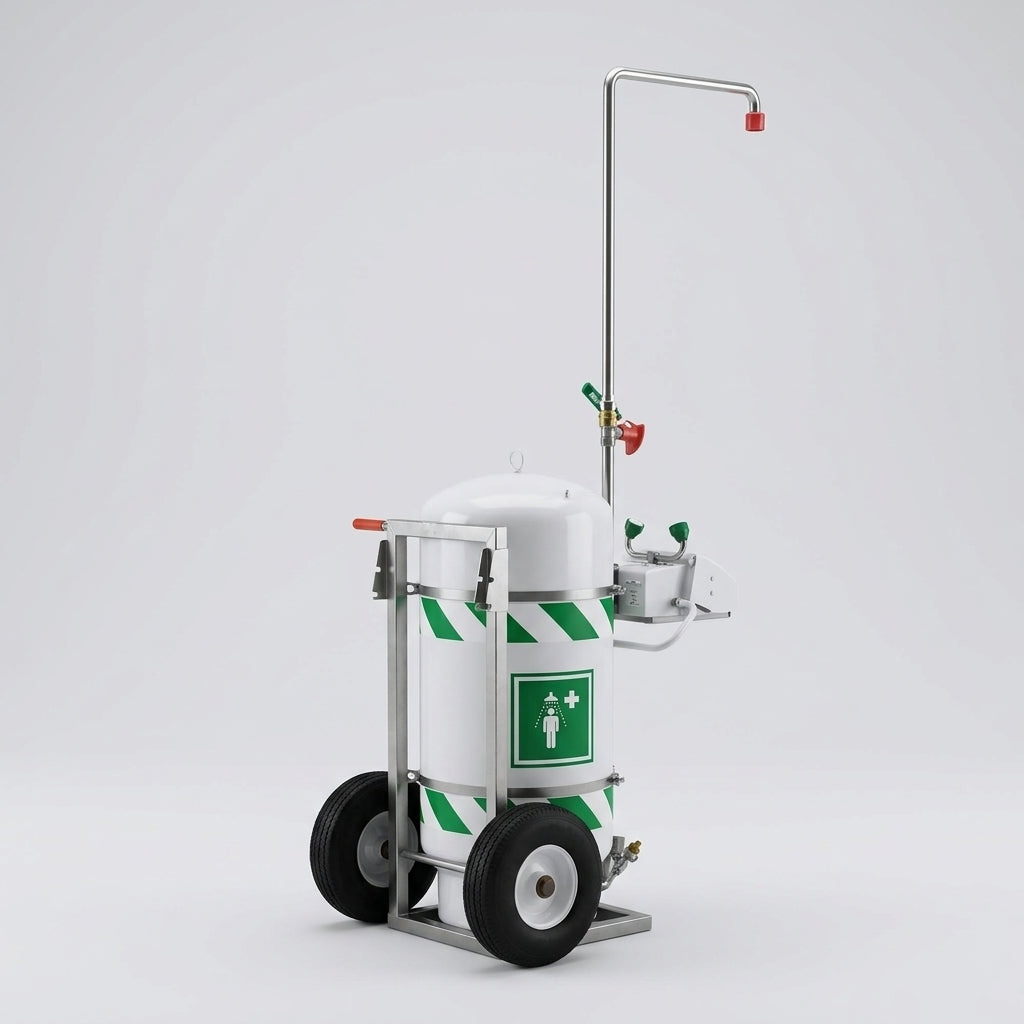 Mobile Emergency Shower and Eye/Face Rinse Station Unheated (view 2)