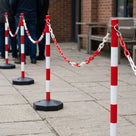 Plastic Chain for Post and Chain Barrier - Red/White or Black/Yellow