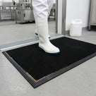 Disinfectant Entrance Mat with Raised Border and Scraper Fingers