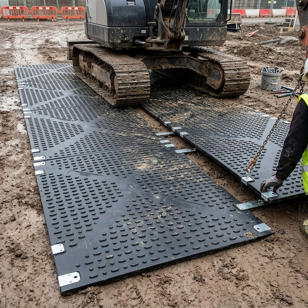 Heavy Duty Temporary Roadway Panel – Recycled Polyethylene, 40mm Thick