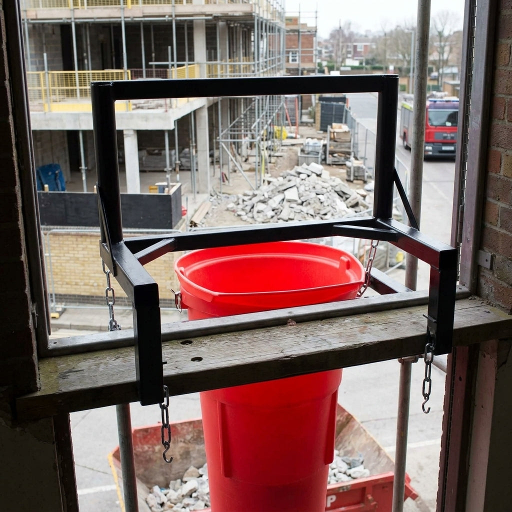 Mounting Frame with Chains for 20–30 Inch Rubble Chutes