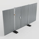 Lockable Galvanised Steel Hoarding Pedestrian Gate - Standalone Panel (view 2)