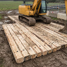 Heavy Duty Hardwood Timber Bog Mat for Ground Protection