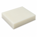 Chunky cream nylon block on white, its deep sawn edge filling the front of the frame