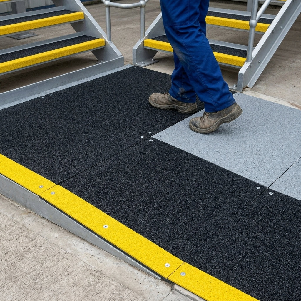 Anti-Slip GRP Mat with Silicon Carbide Surface, 3mm Thick