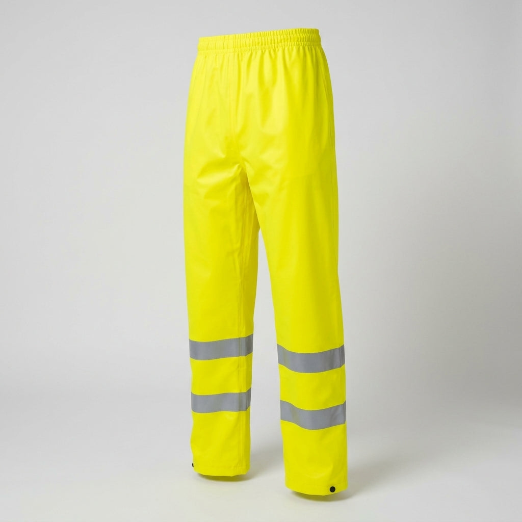 High Visibility Waterproof Overtrousers - PU Coated 150D Polyester (view 2)