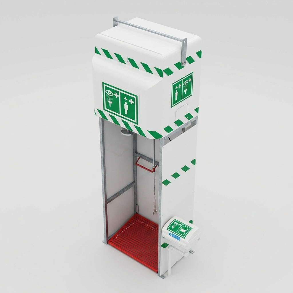 Jacketed Insulated Mobile Tank Shower with Eye/Face Wash - 350 Litre (view 2)