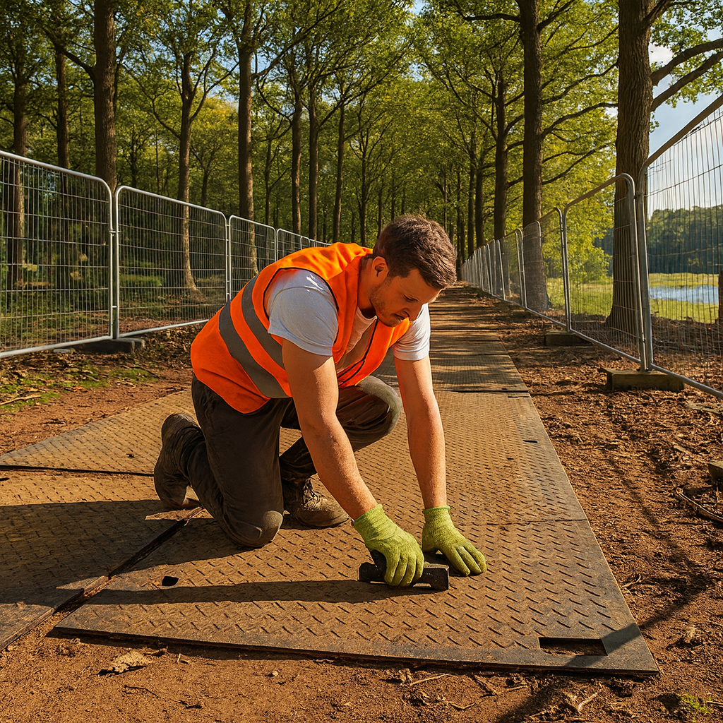 Heavy Duty Access Mat – Recycled Polyethylene, Non-Slip, 2400x1200mm