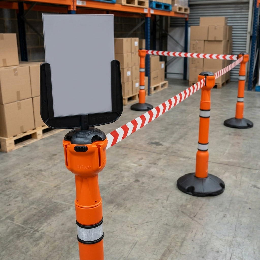 A4 Display Holder for Post and Base Barrier Systems
