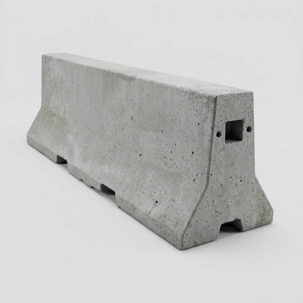 Heavy Duty Concrete Roadside Barrier with Interlocking Base (view 2)