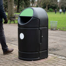 Outdoor Waste Bin with Locking Door Panel - Single or Twin Unit