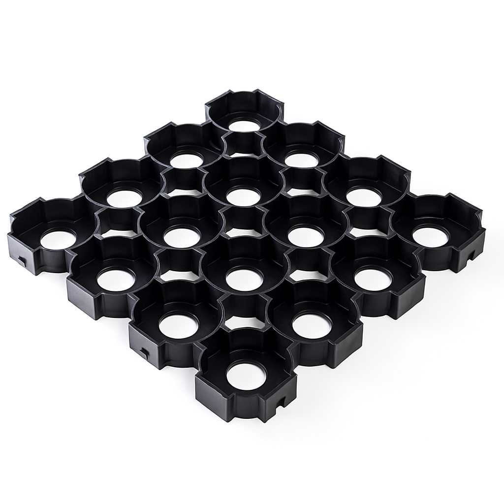Ground Stabilisation Grid – Recycled Plastic, Heavy Duty, Black