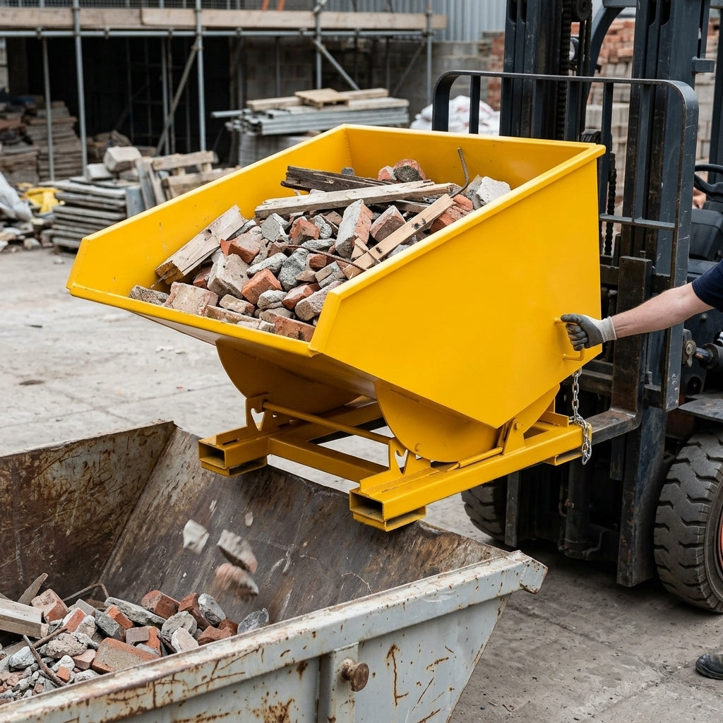 Forklift Self-Tipping Skip – Mild Steel – Various Capacities