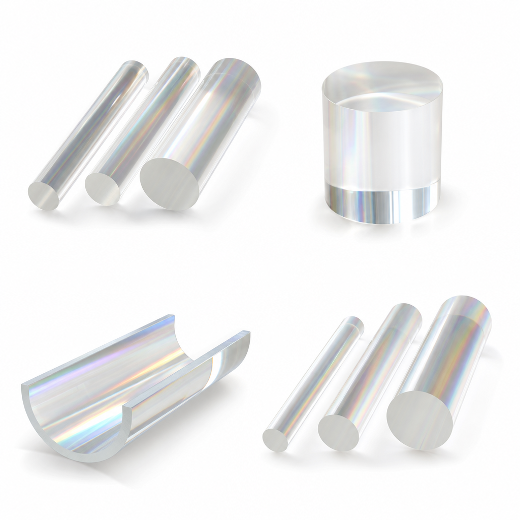 Cast Acrylic Clear Rod 40mm to 100mm dia for Aquarium tanks & light fixtures - Acrylic Rod in use