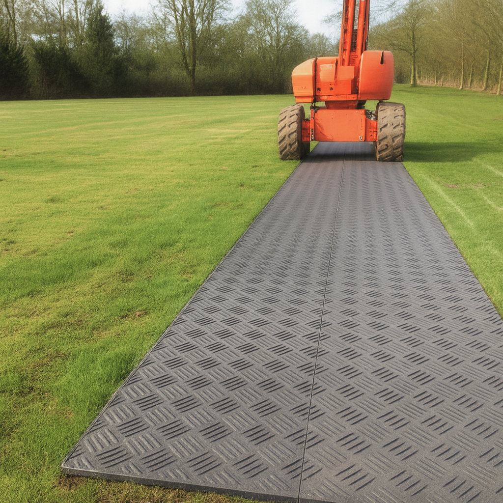 Medium Duty Access Mat – Recycled LDPE, Non-Slip, Grey