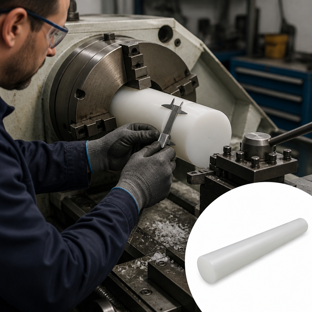 Polypropylene Natural Rod for Chemical Applications 250mm to 300mm diameter - UK Engineering Plastics