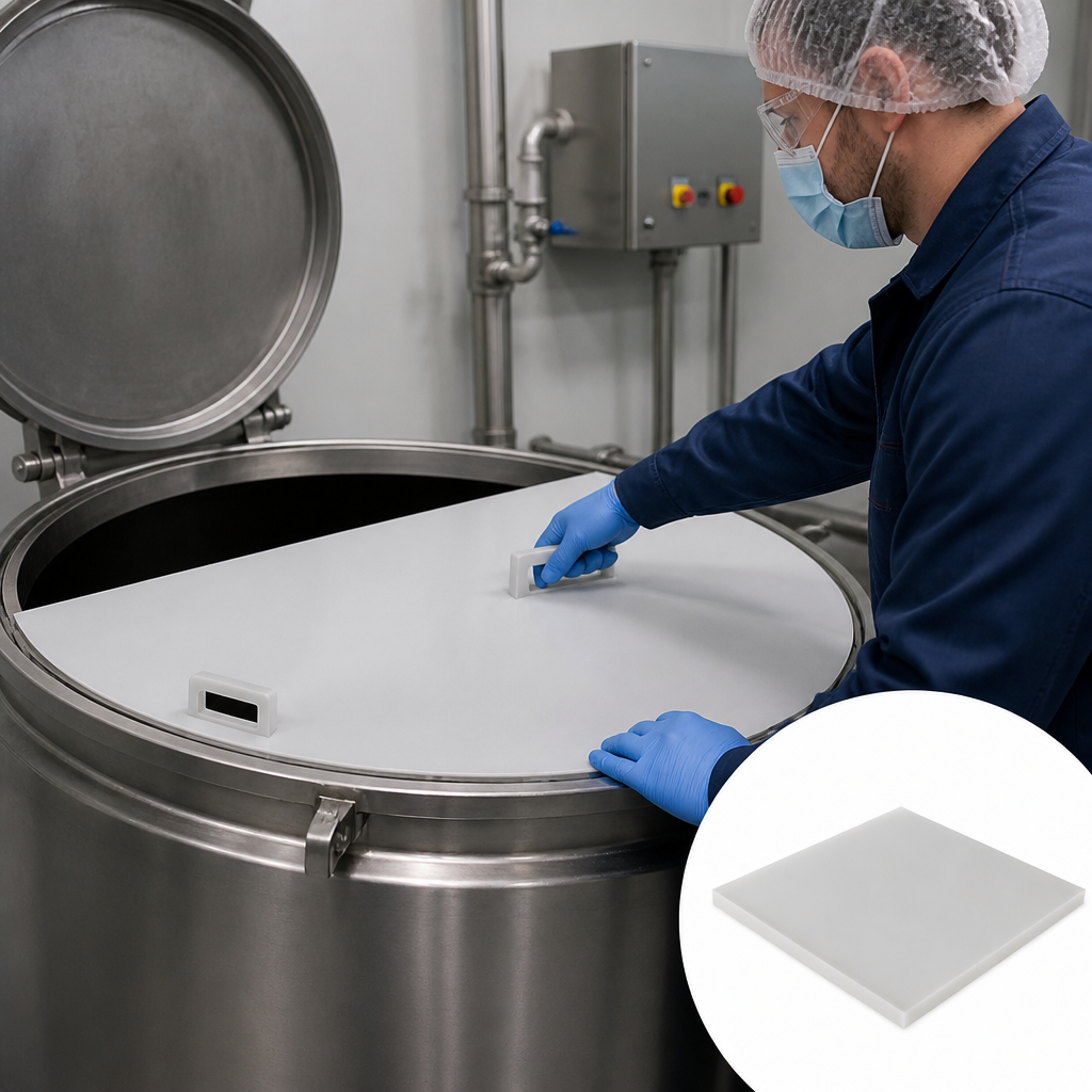 PVDF Natural Sheet for Chemical Processing and Electrical Insulation 1mm to 20mm thick - UK Engineering Plastics