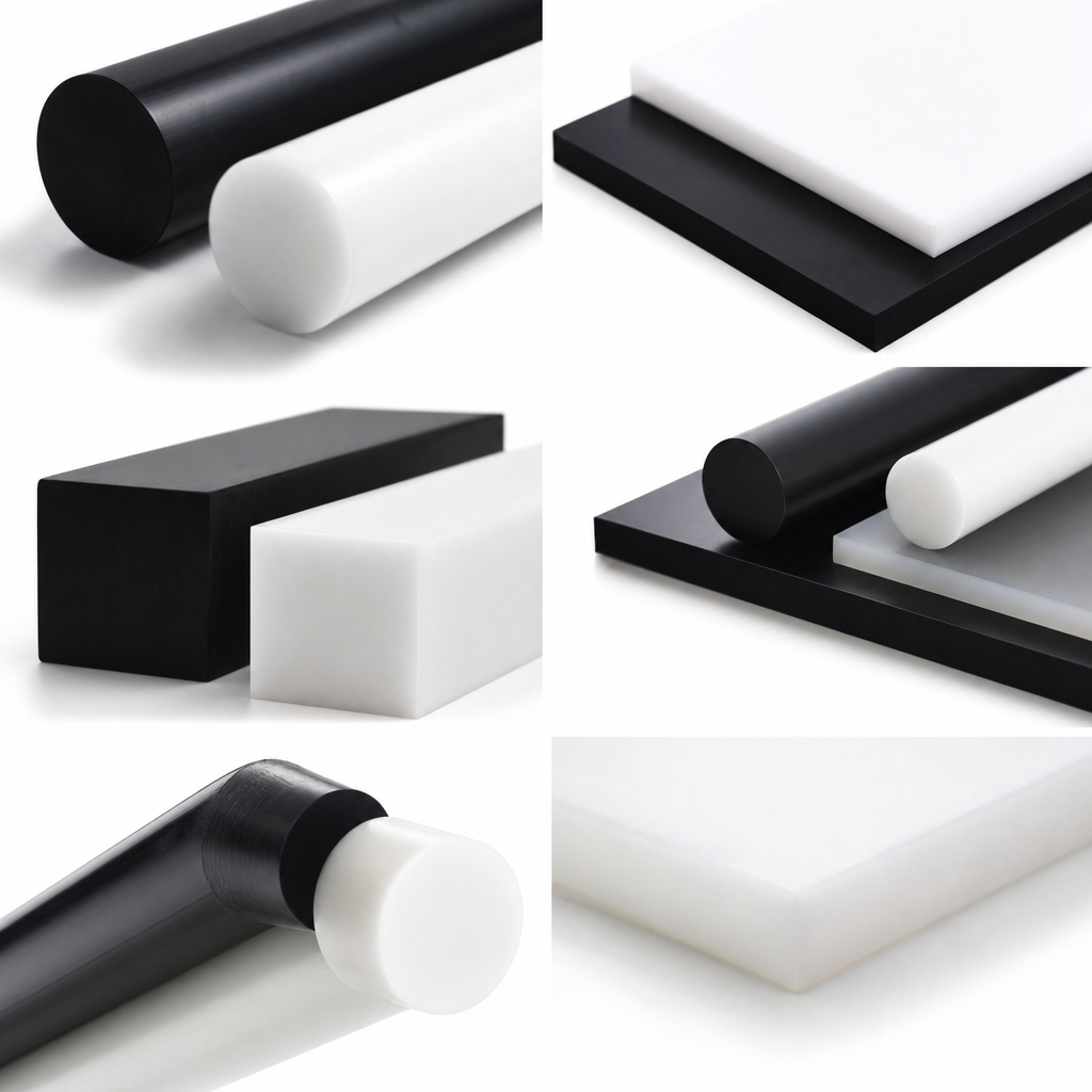 High Density Polyethylene Natural (milky-white) / Black Rod 10mm to 50mm dia for Wear strips & tanks - High Density Polyethylene Rods in use
