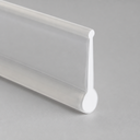 Frosted white bulb-edge seal shown diagonally on a plain grey studio background.