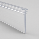 Angled length of the translucent seal, three T ribs above a thin clear blade, grey background