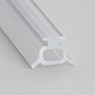 Clear seal at a low angle on grey, wide hollow box below the T-head with two pointed legs splayed out