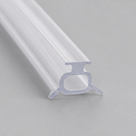 Clear seal on grey, T-head over a rounded hollow box with a pointed leg splayed out each side