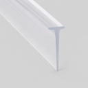 Clear T-top seal with a long tapered blade, diagonal studio shot on grey.
