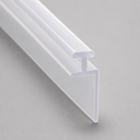 White seal with a distinctive S-shaped hook cap on a flat blade, studio shot on grey.