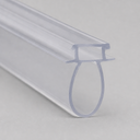 Clear T-top seal with an oval hollow loop hanging below, diagonal studio shot on grey.