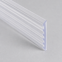 Angled studio view of the frame seal's flat profile showing the serrated comb edge