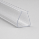 Studio shot of the frame seal's rounded teardrop channel profile on grey background