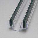 Close studio view of the clear double-channel seal from a different diagonal angle.